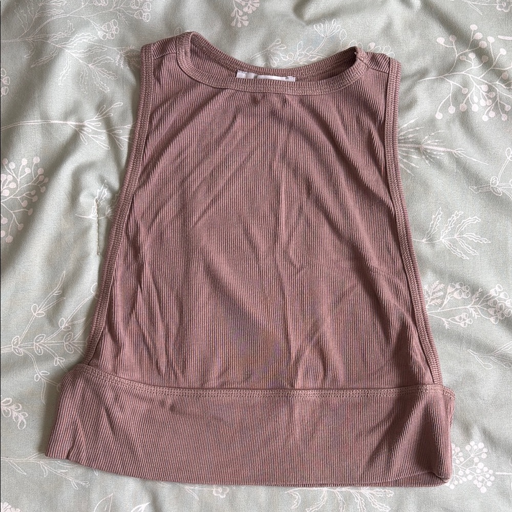 Taupe/Brown Racerbank Crop Top